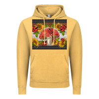 Vintage Mustard ladybug mushrooms Vintage Hoodie - BarkalooDesign