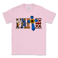 Bubblegum Pink American Flag Faith Classic Tee - Jasminsmagicworld