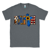 Charcoal Heather American Flag Faith Classic Tee - Jasminsmagicworld