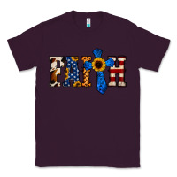 Plum American Flag Faith Classic Tee - Jasminsmagicworld