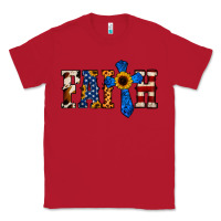 Red American Flag Faith Classic Tee - Jasminsmagicworld