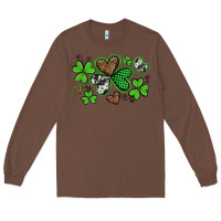 Chestnut western st patricks day shamrocks and hearts Long Sleeve Tee - Artiststas