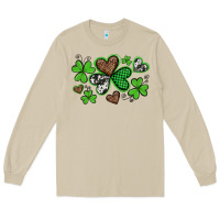 Mushroom western st patricks day shamrocks and hearts Long Sleeve Tee - Artiststas