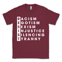 Burgundy resist   political resistance Classic Tee - baoMotion