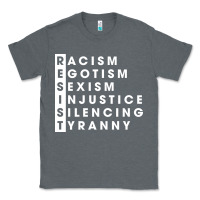 Charcoal Heather resist   political resistance Classic Tee - baoMotion