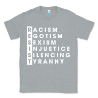 Heather Grey resist   political resistance Classic Tee - baoMotion