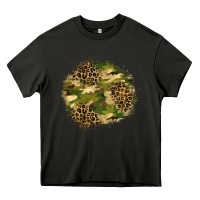 Asphalt camouflage and leopard patch  2 Heavy Core Tee - BundleAndBundleShop