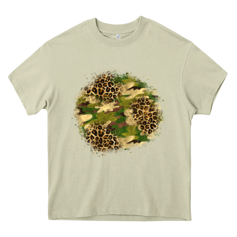 Camouflage And Leopard Patch  2 Heavy Core Tee by BundleAndBundleShop | Teevron