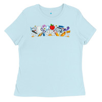 Baby Blue Best Teacher Ever Ladies Tee - CowhideDigitalArt