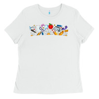 White Best Teacher Ever Ladies Tee - CowhideDigitalArt