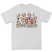 Dove Grey Happy Easter Spot Rabbit Premium Tee - CowhideDigitalArt