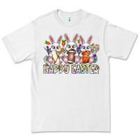 White Happy Easter Spot Rabbit Premium Tee - CowhideDigitalArt