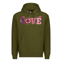 Army Green walentine's day love sunflower Premium Hoodie - BarkalooDesign