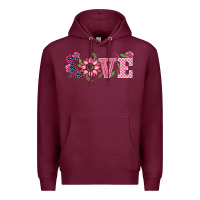 Burgundy walentine's day love sunflower Premium Hoodie - BarkalooDesign