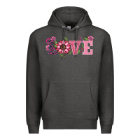 Charcoal Heather walentine's day love sunflower Premium Hoodie - BarkalooDesign
