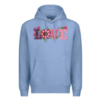 Colony Blue walentine's day love sunflower Premium Hoodie - BarkalooDesign