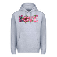 Heather Grey walentine's day love sunflower Premium Hoodie - BarkalooDesign
