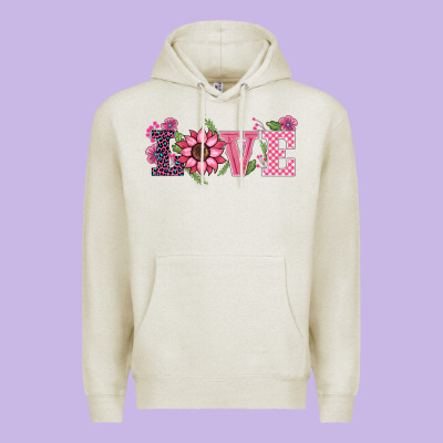 Walentine's Day Love Sunflower Premium Hoodie Designed By Barkaloodesign