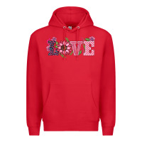 Red walentine's day love sunflower Premium Hoodie - BarkalooDesign