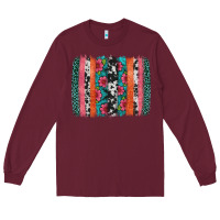 Burgundy easter spring floral brushstroke Long Sleeve Tee - Artiststas