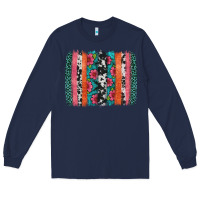 Navy easter spring floral brushstroke Long Sleeve Tee - Artiststas