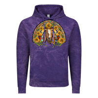 Cloud Purple Western Leopard Sunflower Goat Rainbow Vintage Hoodie - BarkalooDesign