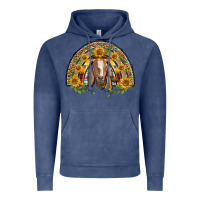 Vintage Denim Western Leopard Sunflower Goat Rainbow Vintage Hoodie - BarkalooDesign