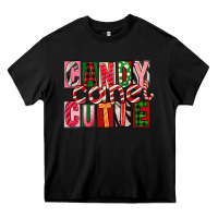 Black Candy Cane Cutie Heavy Core Tee - FaDigitalArtStudio