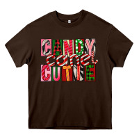 Chocolate Brown Candy Cane Cutie Heavy Core Tee - FaDigitalArtStudio