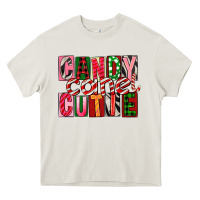 Cream Candy Cane Cutie Heavy Core Tee - FaDigitalArtStudio