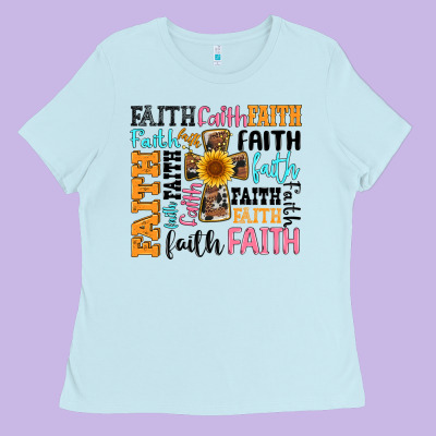 Faith Cross Ladies Tee Designed By Artiststas