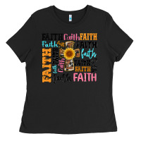 Black faith cross Ladies Tee - Artiststas