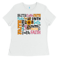 White faith cross Ladies Tee - Artiststas