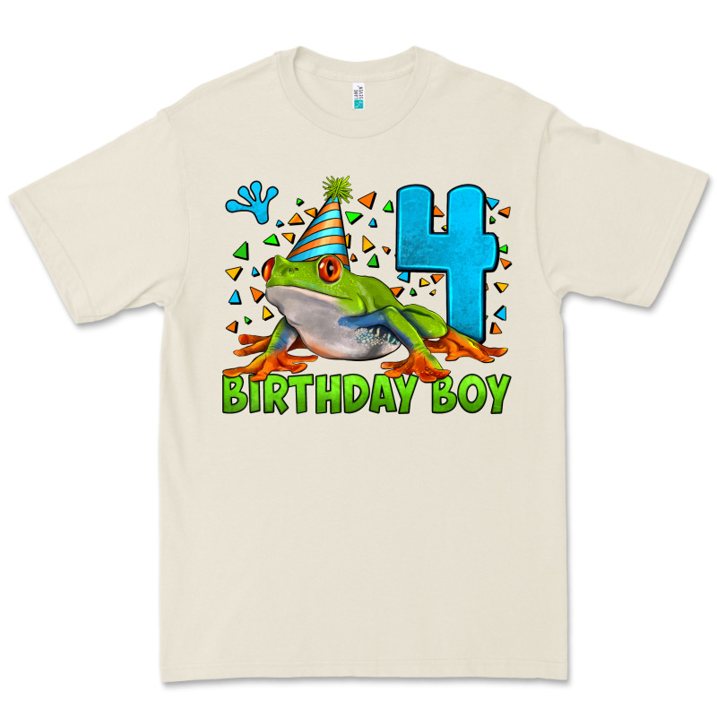 Birthday Boy Frog Age 4 Premium Tee by LillyAllenDesigns | Teevron