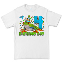 White birthday boy frog age 4 Premium Tee - LillyAllenDesigns