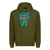 Army Green gemstone cowhide patches Premium Hoodie - RanaPortraitStore