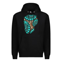 Black gemstone cowhide patches Premium Hoodie - RanaPortraitStore