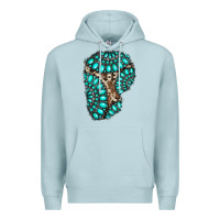 Blue Mist gemstone cowhide patches Premium Hoodie - RanaPortraitStore