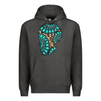 Charcoal Heather gemstone cowhide patches Premium Hoodie - RanaPortraitStore