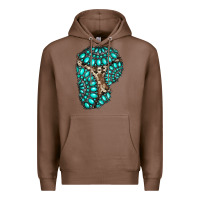Chestnut gemstone cowhide patches Premium Hoodie - RanaPortraitStore