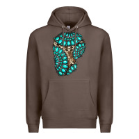 Coffee gemstone cowhide patches Premium Hoodie - RanaPortraitStore