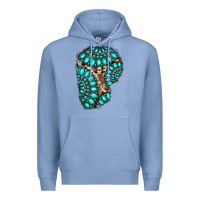 Colony Blue gemstone cowhide patches Premium Hoodie - RanaPortraitStore