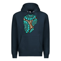 Navy gemstone cowhide patches Premium Hoodie - RanaPortraitStore