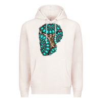 Pale Pink gemstone cowhide patches Premium Hoodie - RanaPortraitStore