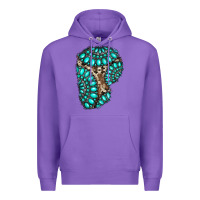 Purple gemstone cowhide patches Premium Hoodie - RanaPortraitStore