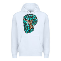 White gemstone cowhide patches Premium Hoodie - RanaPortraitStore