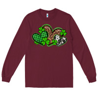 Burgundy st patricks day western hearts Long Sleeve Tee - Artiststas
