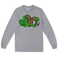 Heather Grey st patricks day western hearts Long Sleeve Tee - Artiststas