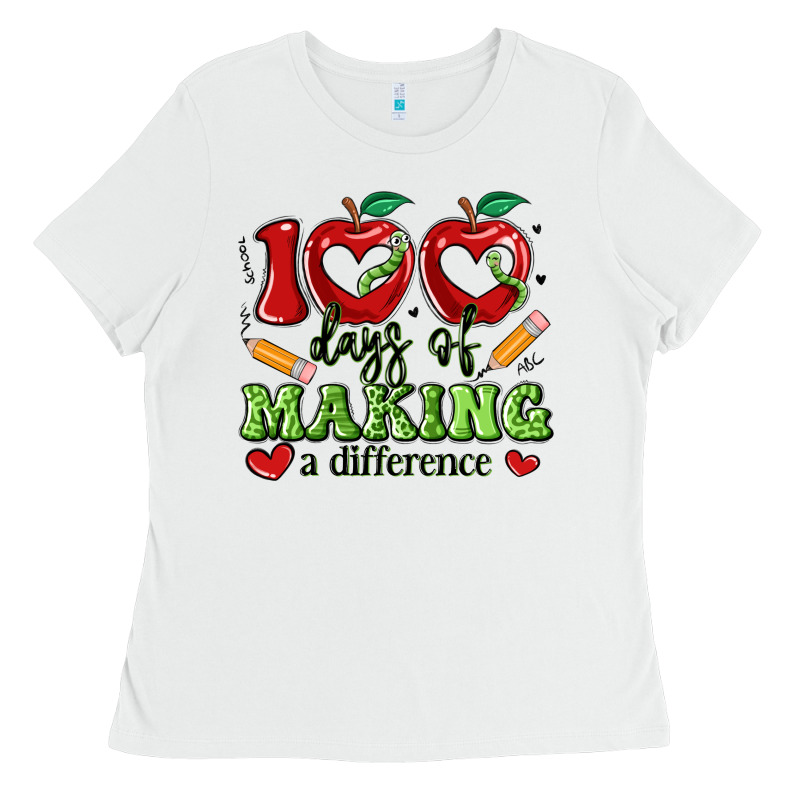 100 Days Of Making A Difference Ladies Tee by Artiststas | Teevron