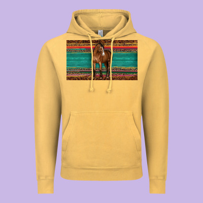 Western Horse Serape Tooled Leather Leopard  Sippy Cup Vintage Hoodie Designed By Barkaloodesign